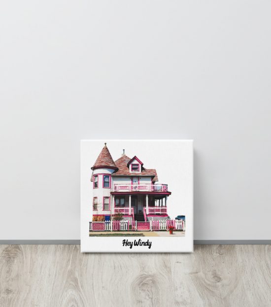 Pink House Canvas