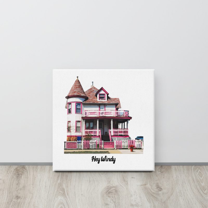 Pink House Canvas - Image 3