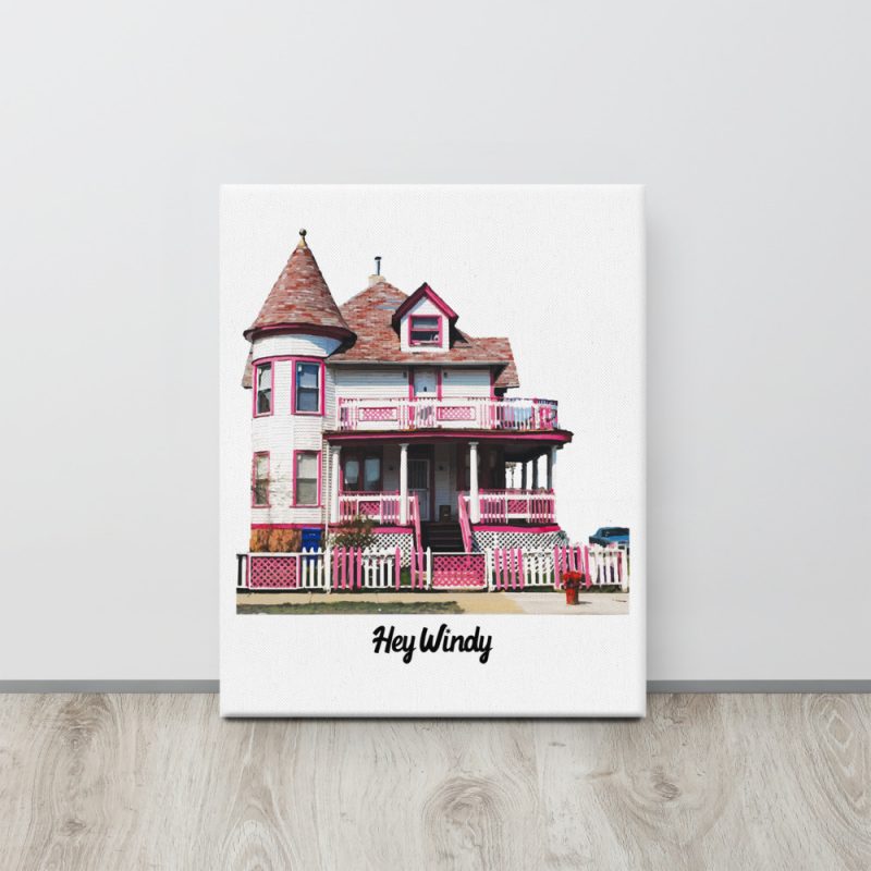 Pink House Canvas - Image 4