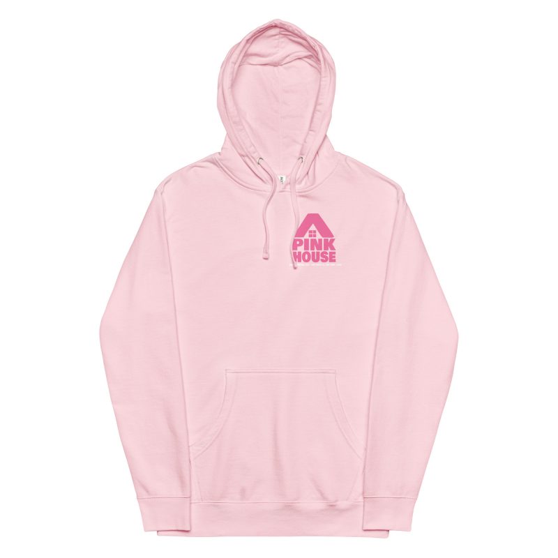 Pink House Unisex midweight hoodie - Image 3